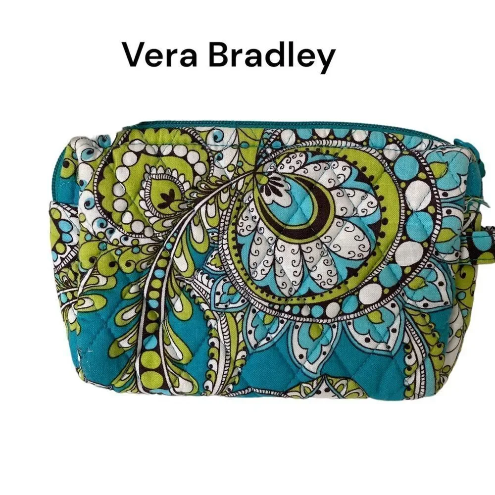 NEW Vera Bradley peacock cosmetic travel toiletry case